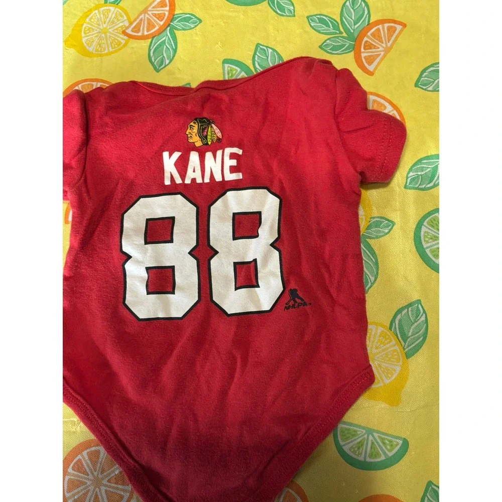 NHL Chicago‎ Blackhawks Bodysuit Kids 0-3M Red Patrick Kane 88 Jersey Romper